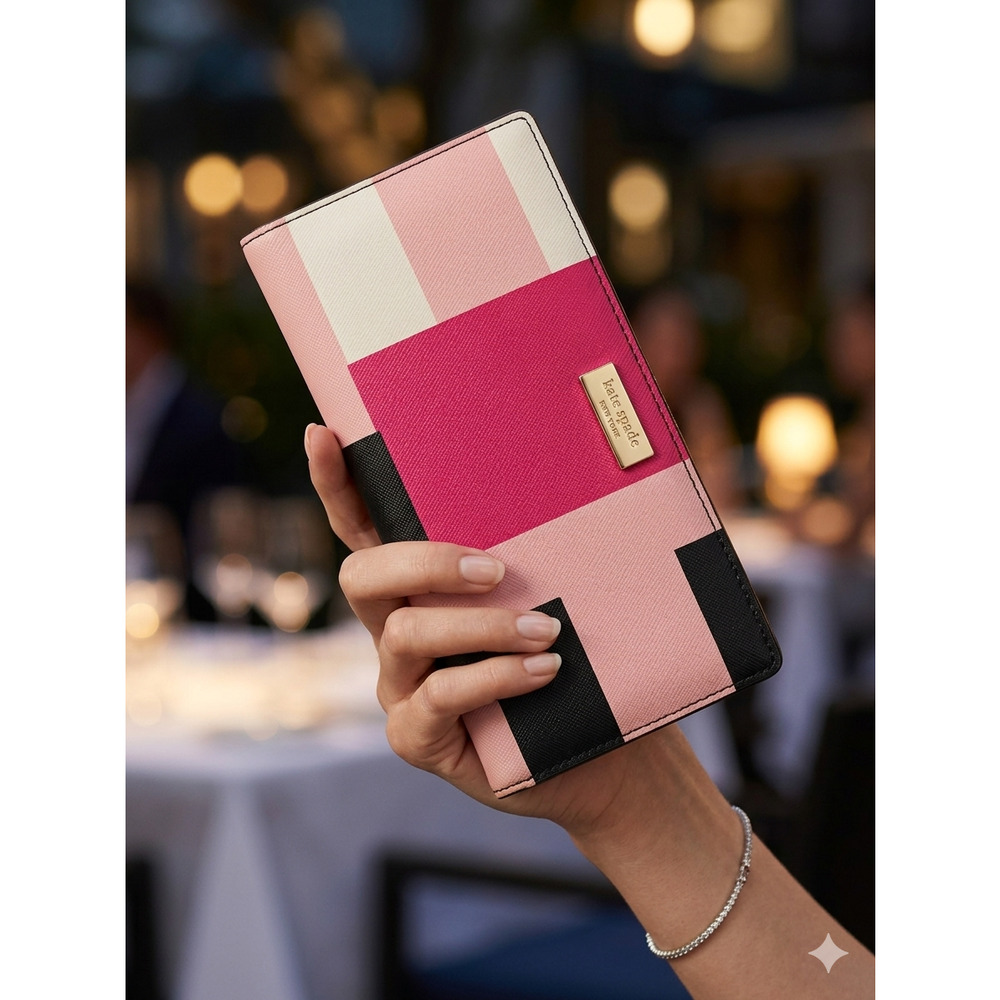 Kate Spade New York Stacy Wellesley Printed Checkbook Wallet